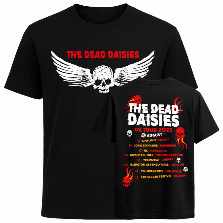 the dead daisies - t-shirt - tour uk august 2025;the dead daisies - t-shirt - tour uk august 2025 1